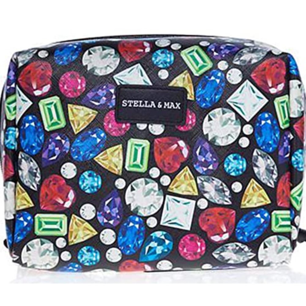 Stella & Max Jewel Print Zippered Jewelry Travel